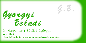 gyorgyi beladi business card