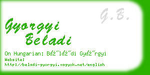 gyorgyi beladi business card